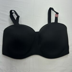 Lane Bryant Cacique Underwire Bra 42G Black Boost Multi-Way Strapless Straps